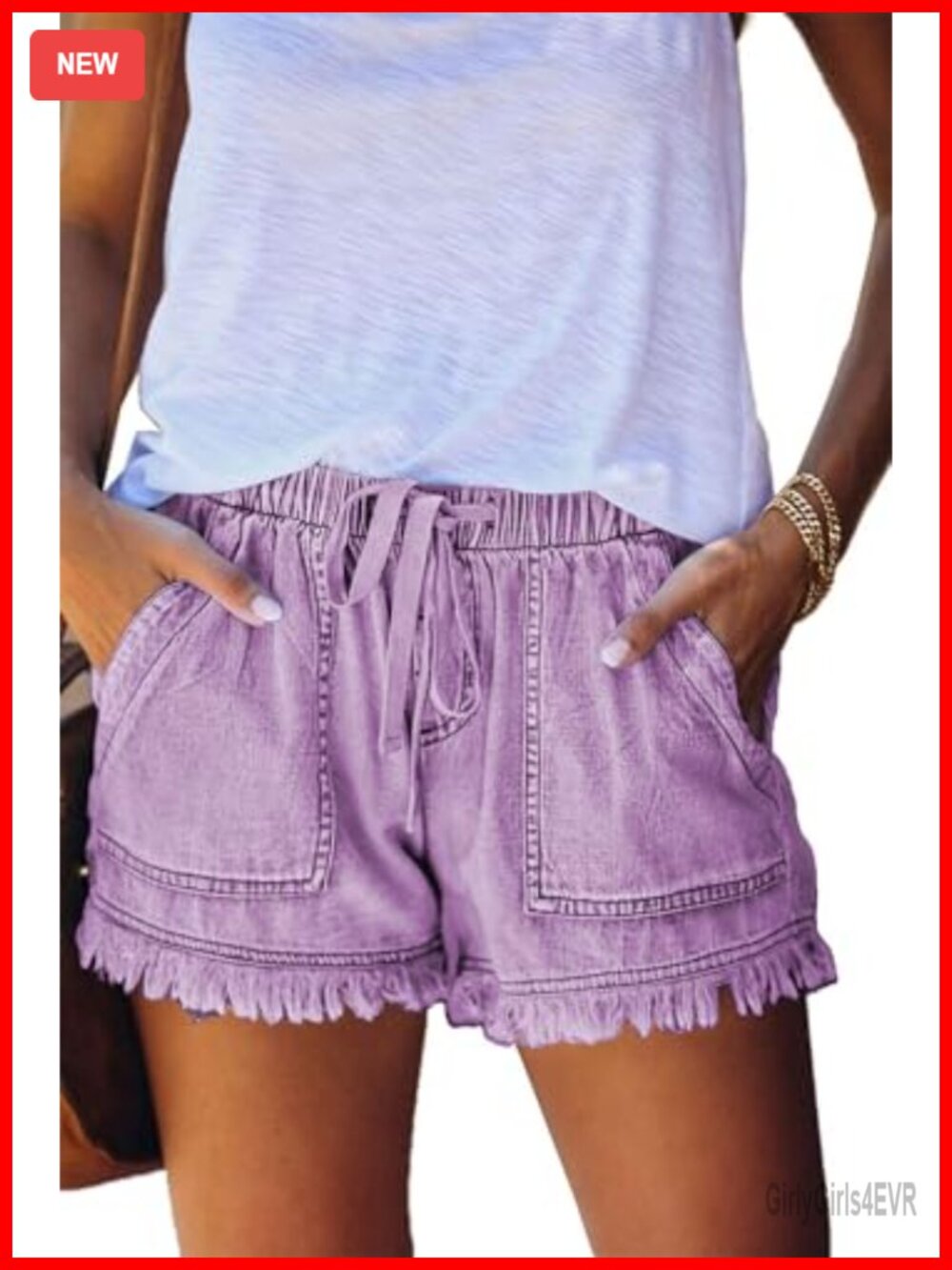 Cotton Linen Drawstring Shorts High Rise Pockets Tassel Cute Summer